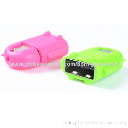USB OTG Adapters for Digital Device, Various Colors Available